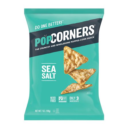 PopCorners Gluten-Free Popped Corn Snacks  Sea Salt  4-Pack 7 Oz. Bags