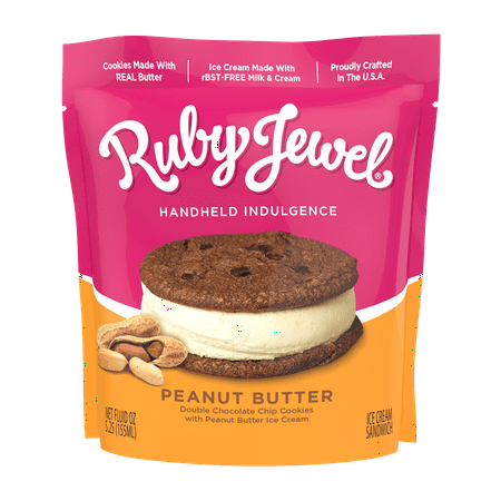 Ruby Jewel Peanut Butter Ice Cream Sandwich - 10 PACK