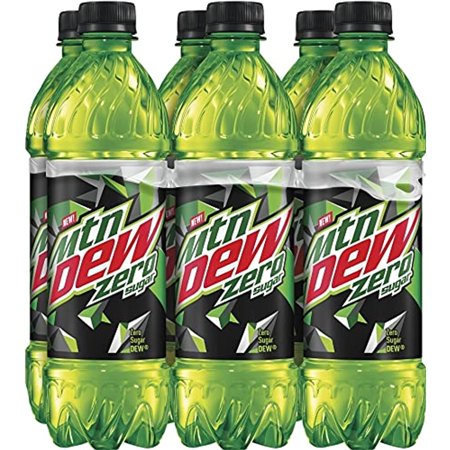 Mountain Dew Zero Sugar Soda  16.9Fl Oz Bottle  6 Count