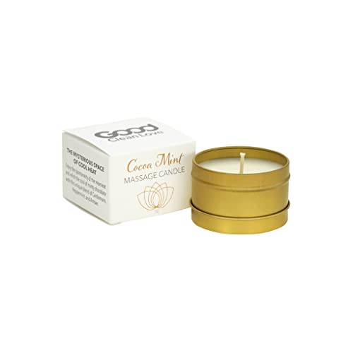 Good Clean Love Cocoa Mint Massage Candle, Creates an Aromatic & Intimate Massage Oil, 100% Natural, Made with Pure Essential Oils, Exotic Sweet & Bal