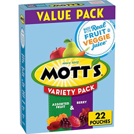 Motts Assorted Berry Fruit Snacks  Gluten Free  17.6 Oz