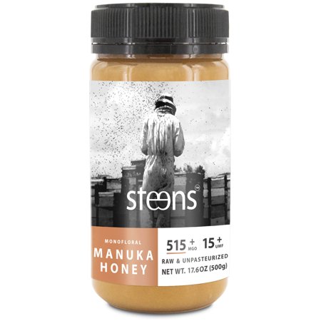 Steens Raw Manuka Honey | UMF 15+ / MGO 514+ | 17.6 Oz | Certified & Cold Pressed New Zealand Honey | Whole Comb Processing | Monofloral