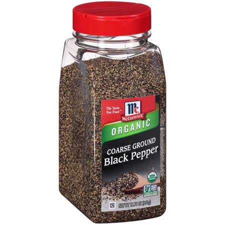 McCormick Coarse Ground Black Pepper (Organic  Non-GMO  Kosher)  12.75 Oz