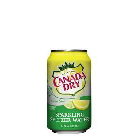 Canada Dry Sparkling Seltzer Lemon Lime Flavored Water  12 Oz. Cans (Pack of 24)