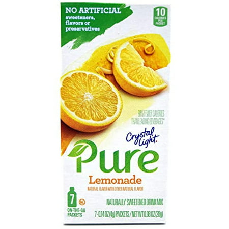 Crystal Light Pure Drink Mix  Lemonade  on the Go Packets  7 Count (Pack of 6 Boxes)