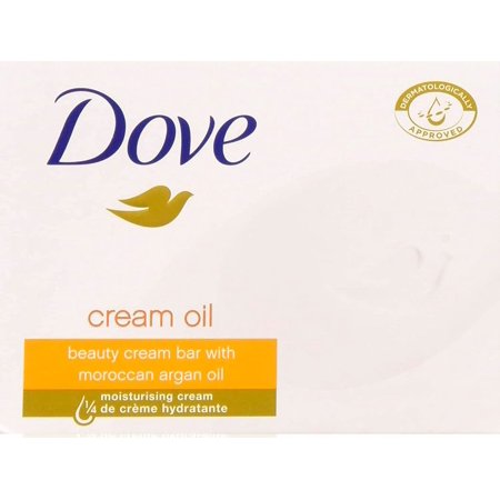 Dove Beauty Cream Bar with Moroccan Argan Oil  3.5 Ounce / 100 Gram (Pack of 12 Bars)