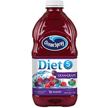 Ocean Spray Diet Cran-Grape Cranberry Grape Juice Drink  64 Ounce Bottles (Pack of 8)