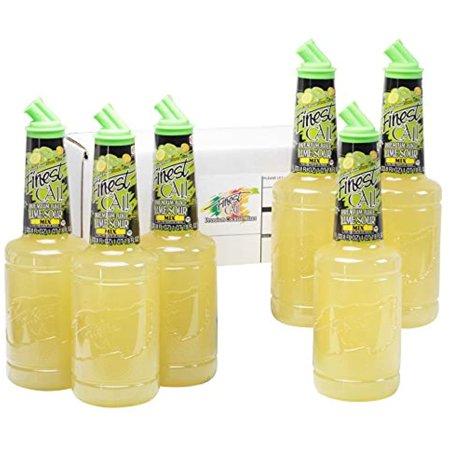 Finest Call Premium Juice Lime Sour Drink Mix  1 Liter Bottle (33.8 Fl Oz)  Pack of 6