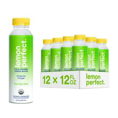 Lemon Perfect  Organic Cold-Pressed Lemon Water  Squeezed from Real Fruit  Flavored Water  Sugar-Free  Keto Certified  No Artificial Ingredients  Kiwi