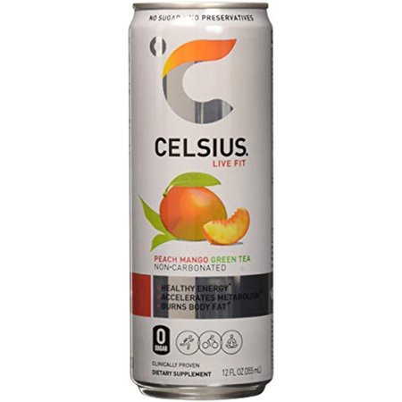 Celsius Celsius - Peach Mango Green Tea  12 - 12 Fl Oz (355Ml) Cans
