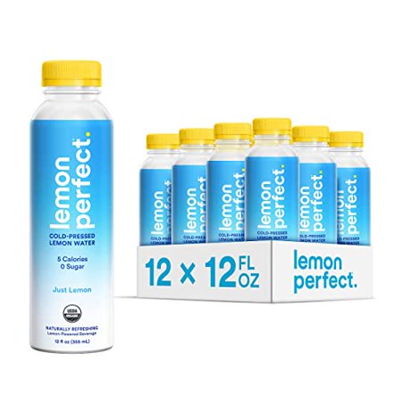Lemon Perfect  Organic Cold-Pressed Lemon Water  Squeezed from Real Fruit  Flavored Water  Sugar-Free  Keto Certified  No Artificial Ingredients  Just