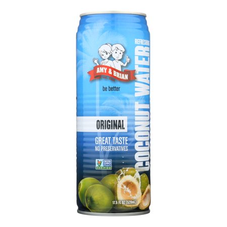 Amy and Brian - Coconut Water - Original - Case of 12 - 17.5 Fl Oz.