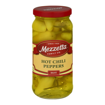 (6 Pack)Mezzetta Hot Chili Peppers  16 Oz.