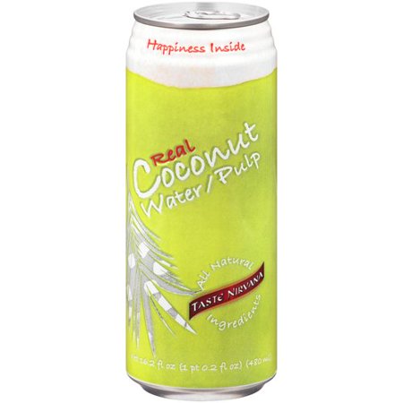 (12 Pack) Taste Nirvana Real Coconut Water with Pulp  16.2 Fl. Oz.