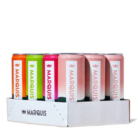 Pure Plant Power | Marquis | Vegan Sparking Keto Tea with Organic Plant Based Caffeine | Sugar Free Sparkling Yerba Mate Drink | 12 Pack  12 Fl Oz Can