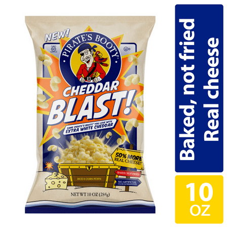 Pirate S Booty Cheddar Blast Puffs  Extra Cheesy Aged White Cheddar  10 Oz Bag