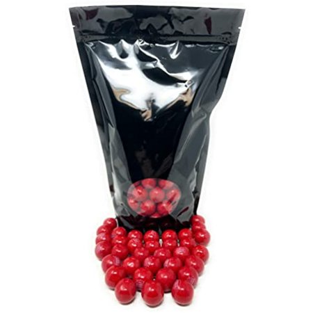 Dubble Bubble Sweet Cherry Fruit Flavor Bubblegum Red Colored Gumballs 3 Lbs American Candy Assorted Mix Bulk Value in Resealable Bag (48 Oz)