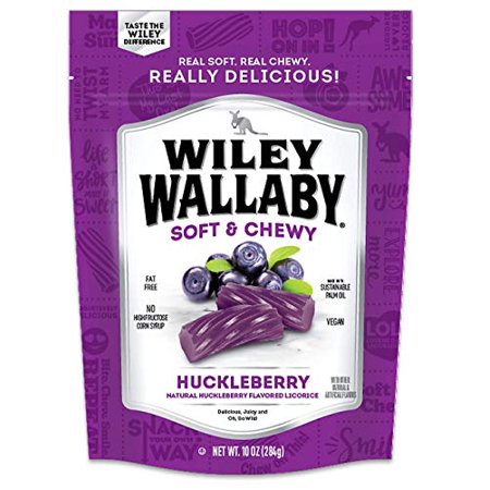 Wiley Wallaby Australian Style Gourmet Licorice  Huckleberry  10 Ounce Resealable Bag