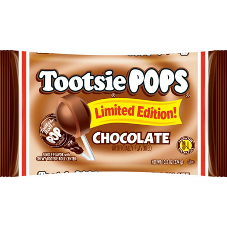 Tootsie Pops Tootsie Roll Pops Chocolate Flavor Limited Edition  Single Flavor Lollipop  HALLOWEEN FAVORITE  13.2 Ounce Bag  13.2 Ounce