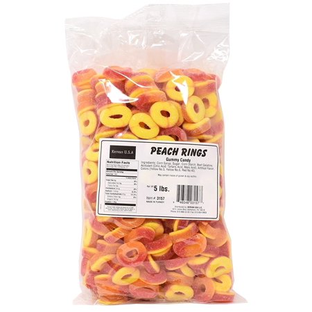 Peach Rings Gummy Candy  5 Lbs