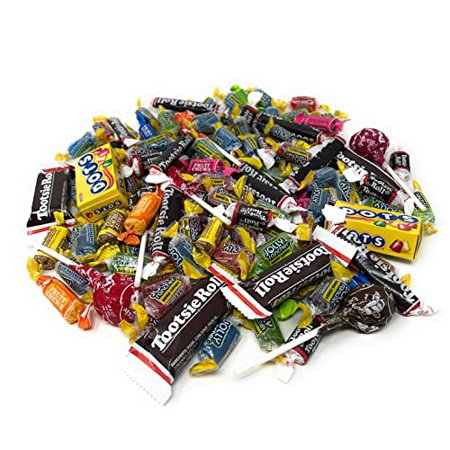 Assorted Bulk American Candy 2 Lb Jolly Rancher Hard Candy Mix and Tootsie Rolls Juniors Tootsie Snack Bars Tootsie Mini Dots Tootsie Pops Fruit Rolls
