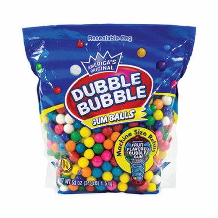 Dubble Bubble-1PK Dubble Bubble Original Gum Balls  3.3 Lb Bag  Assorted Flavors