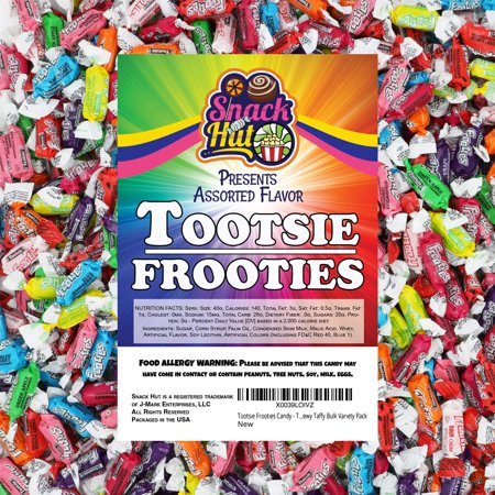 Tootsie Frooties Candy - Tootsie Roll Fruit Chews Candy - Flavored Tootsie Rolls Frooties - Assorted Flavor Tootie Fruities - Chewy Taffy Bulk Variety