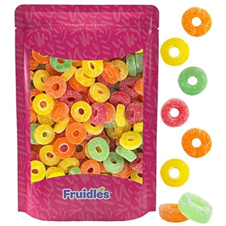 Christmas Fruit Rings Gummi Candy Sweet Confection Candies  Traditional Old Fashioned  Vegan  Gluten-Free (Half-Pound)