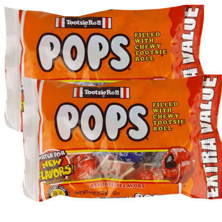 Tootsie Roll Pops Assorted Flavor with Chewy Tootsie Roll Candy Peanut Free and Gluten Free Lollipops  Great for Kids Snacking Halloween Candy Bowl Go