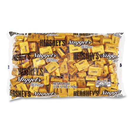 Hershey S Nuggets  Bulk Pack  Milk Chocolate with Toffee and Almonds  60 Oz Bag  Ships in 1-3 Business Days