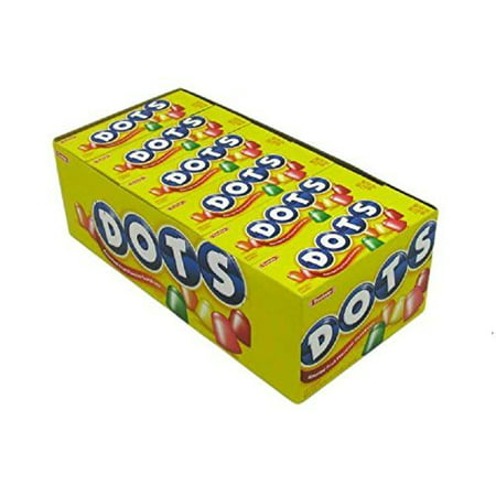 Tootsie Roll Dots Original Candy  Fruit Flavors  2.25 Oz. Boxes (Pack of 24)