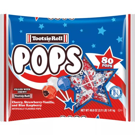 Tootsie Pops Red  White  Blue (80 Count)