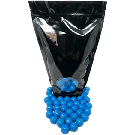 Dubble Bubble Blueberry Smoothie Fruit Flavor Bubblegum Blue Colored Gumballs 3 Lbs American Candy Assorted Mix Bulk Value in Resealable Bag (48 Oz)