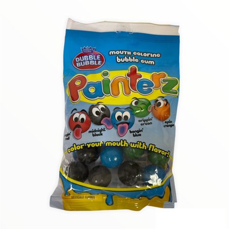 America S Original Dubble Bubble Painterz Gum Balls; 1 Pack of 4 Oz