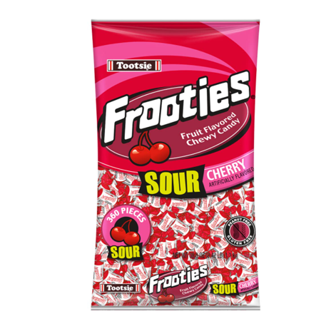 Tootsie Roll Chewy Candy Frooties Sour Cherry 360 Count 38.8 Oz (two Pack)