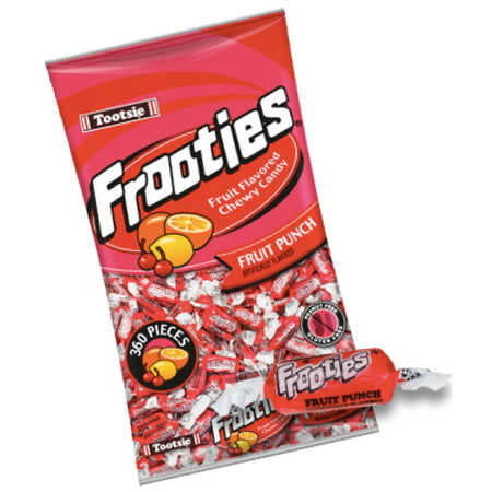 Frooties Fruit Punch Flavored Tootsie Roll Individually Wrapped 360 Count Bag