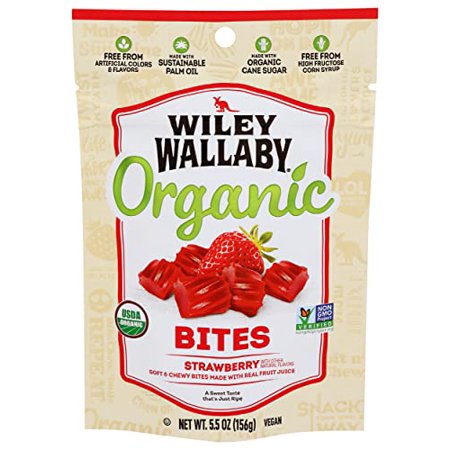 Wiley Wallaby Organic Strawberry Licorice Bites  5.5 OZ
