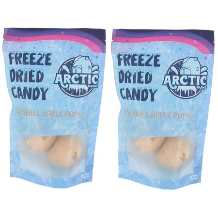 Arctic Farms Freeze Dried Candy Caramel Apple Pops + Free Tootsie Pops (Pack of 2)