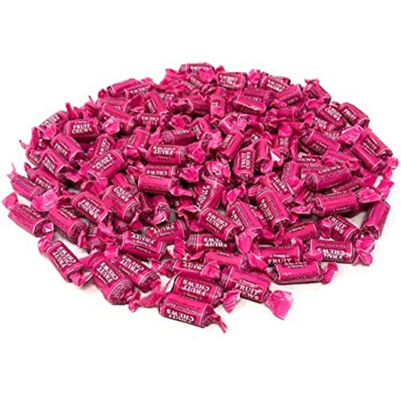 Pink Cherry Flavor Tootsie Roll Fruit Chews Bulk American Chewy Taffies Candy Individually Wrapped in Resealable Bag 2 Lb 130+Pcs (32-Oz) - Made in Us