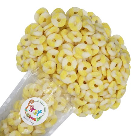 FirstChoiceCandy Sour Pineapple Mini Gummy Rings 2 Pound
