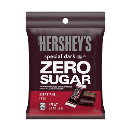 Hershey S Special Dark Zero Sugar Chocolate Candy  Bag 2.1 Oz