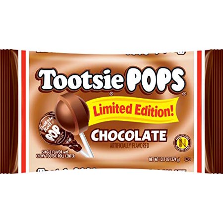 Tootsie Pops Tootsie Roll Pops Chocolate Flavor Limited Edition  Single Flavor Lollipop  HALLOWEEN FAVORITE  13.2 Ounce Bag  13.2 Ounce