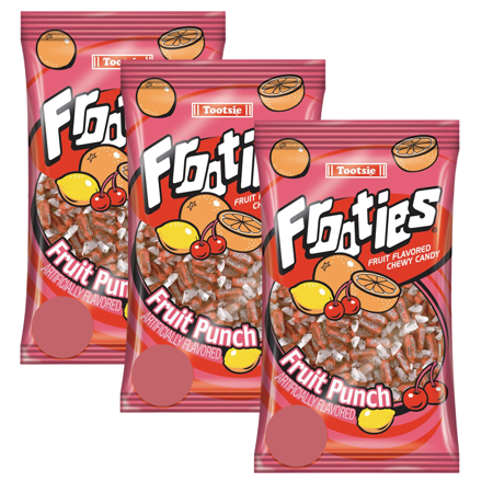 Fruit Punch Frooties Tootsie Roll Chewy Candy  Include 10 Fruity Flavor Great for Snacking Travel Candy Bowl Halloween Goody Bag Filler Christmas Stoc