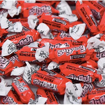 Frooties Fruit Punch Individually Wrapped Bulk Chewy Red Tootsie Roll Candy (3 Pound)