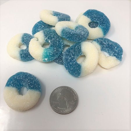 Gummi Blue Raspberry Rings 1 Pound Gummy Candy Gummy Rings
