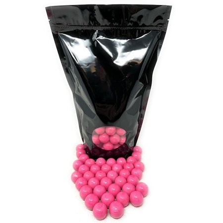 Dubble Bubble Pink Lemonade Flavor Bubblegum Pink Colored Gumballs 3 Lbs American Candy Assorted Mix Bulk Value in Resealable Bag (48 Oz)