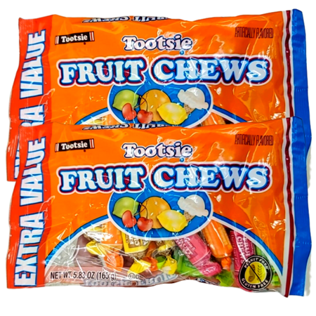 Tootsie Fruit Chews Assorted Fruit Rolls with Extra Value Candy Mix Peanut Gluten Free Party Favor Treats Stocking Stuffer Gifts on Birthday Halloween