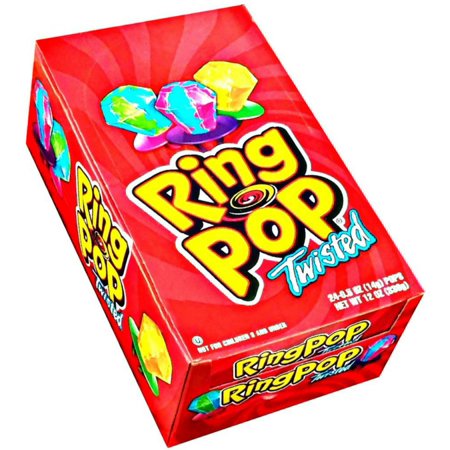 Ring Pop Twisted Fruit 24 Ct (Pack of 4)