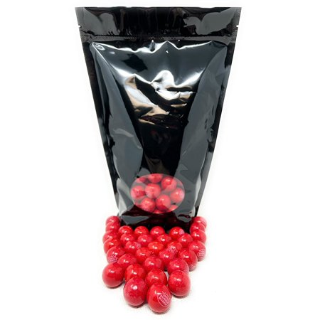 Dubble Bubble Hot Cinnamon Flavor Bubblegum Chew Red Colored Gumballs 3 Lbs American Candy Assorted Mix Bulk Value in Resealable Bag (48 Oz)