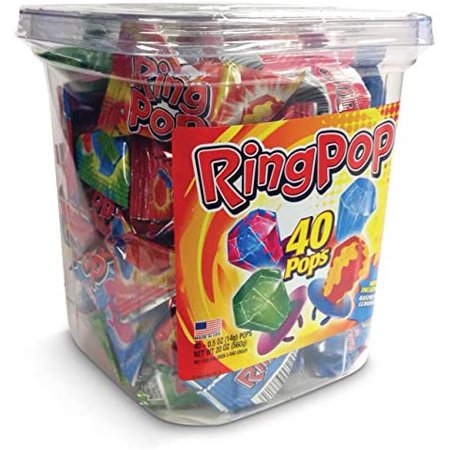 Ring Pop Hard Candy Pops  Variety Pack  44 Count